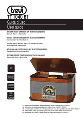 Trevi TT 1040 BT Manual De Instrucciones