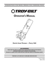 Troy-Bilt Flurry 1400 Manual Del Operador