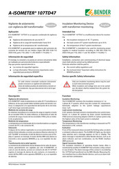 Bender A-ISOMETER 107TD47 Guia De Inicio Rapido