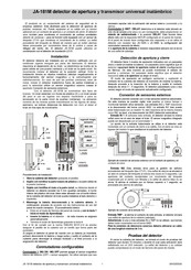 Jablotron JA-181M Manual De Instalación