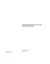 Oracle Netra Suplemento Del Manual De Servicio