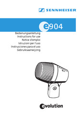 Sennheiser Evolution e904 Instrucciones Para El Uso