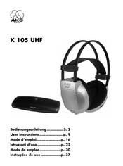 AKG K 105 UHF Modo De Empleo