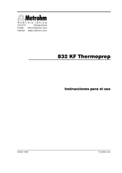 Metrohm 832 KF Thermoprep Instrucciones Para El Uso