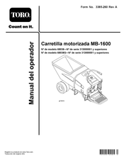 Toro MB-1600 Manual Del Operador