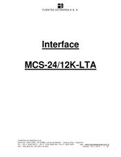 FUENTES DE ENERGIA MCS-24/12K-LTA Manual De Instrucciones