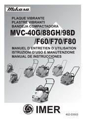 IMER MVC-98D Manual De Instrucciones