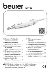 Beurer MP 62 Instrucciones Para El Uso