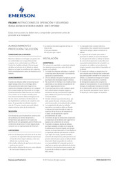 Emerson FASANI Instrucciones De Operación Y Seguridad