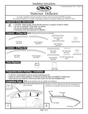 Auto Ventshade VV117 Instrucciones De Instalación