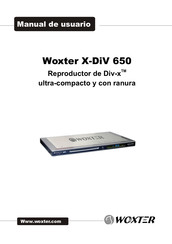 WOXTER X-DiV 650 Manual De Usuario