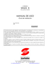 Elettronica Santerno SINUS K 0040 Manual De Uso. Guía De Instalación