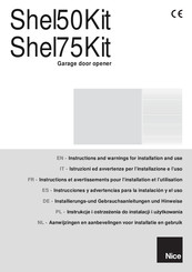 Nice Shel50Kit Instrucciones Y Advertencias Para La Instalación Y El Uso