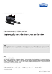 schmalz SCPSb-UHV-HD Instrucciones De Funcionamiento