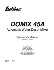 Belshaw DOMIX 45A Manual Del Operador