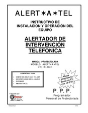 Protectolada ALERT A TEL Instructivo De Instalación Y Operación