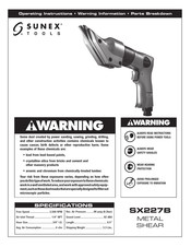 Sunex Tools SX227B Instrucciones De Uso