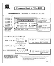 NAPCO GEM-3800 Guía De Programación