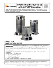 Mr. Heater MH25CVX Instrucciones De Uso Y Manual Del Usuario