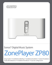 Sonos ZonePlayer ZP80 Guía De Configuración