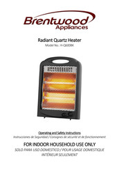 Brentwood Appliances H-Q600BK Manual De Instrucciones