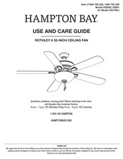 HAMPTON BAY 52051 Guía De Uso Y Cuidado