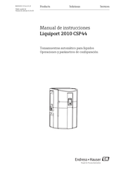 Endress+Hauser Liquiport 2010 CSP44 Manual De Instrucciones