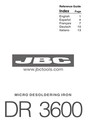 jbc DR 3600 Guía De Referencia