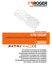 Roger B70/1DCHP Instrucciones Y Advertencias Para El Instalador