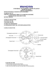 Miyota 6S11/21 Manual De Instrucciones