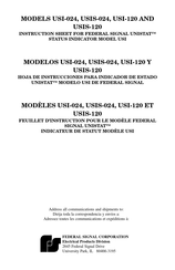 Federal Signal UNISTAT USIS-024 Hoja De Instrucciones