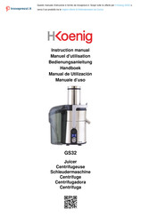 H.Koenig GS32 Manual De Utilización