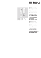 SSS Siedle SET CA 812-1 4 Serie Informacion De Producto