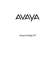 Avaya Analog HF Manual Del Usuario