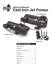 Eco-Flo Shallow Well Jet El Manual Del Propietario