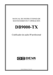 DEVA Broadcast DB9000-TX Manual De Instrucciones De Mantenimiento Y Operación