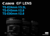 Canon TS-E45mm f/2.8 Manual De Instrucciones