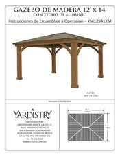 Yardistry YM12941XM Instrucciones De Ensamblaje Y Operación