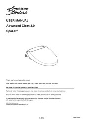 American Standard Advanced Clean 3.0 SpaLet Manual Del Usario