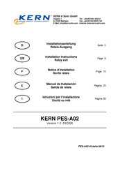 KERN and SOHN PES-A02 Manual De Instalación