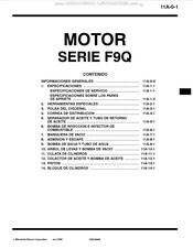 Mitsubishi MOTORS F9Q1 Manual Del Usuario