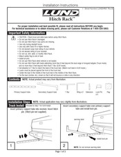 LUND Hitch Rack Guia De Inicio Rapido