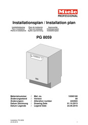 Miele professional PG 8059 Plano De Instalación