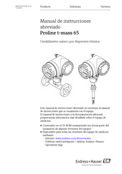 Endress+Hauser Proline t-mass 65 Manual De Instrucciones Abreviado