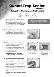 Idexx Quanti-Tray 2X Instrucciones De Mantenimiento