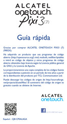 Alcatel Onetouch PIXI3 7 9002X Guía Rápida