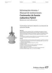 Endress+Hauser FQG63 Manual De Instrucciones