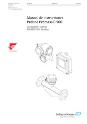 Endress+Hauser Proline Promass E 500 Manual De Instrucciones