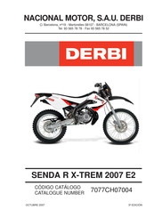 Derbi SENDA R X-TREM 2007 E2 Manual Del Usuario