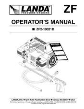 Landa ZF2-10021D Manual Del Operador